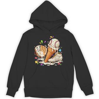 Baseball Drip Boys Ice Cream Sprinkle Drip Baseball Dripping Hoodie - Thegiftio UK