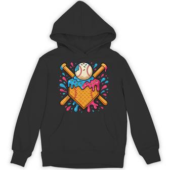 Baseball Ice Cream For Boys Hoodie - Thegiftio UK
