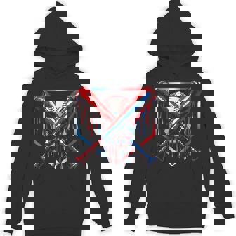 Baseball Ice Cream Drip Youth 4Th Of July Red White And Blue Hoodie | Mazezy