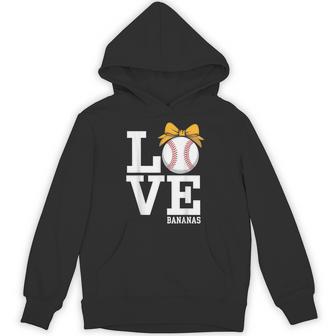 Baseball Love Bananas Baseball Player Hoodie - Thegiftio UK