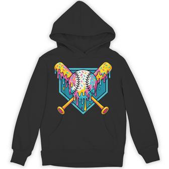 Baseball Respect The Drip Ice Cream Gaming Sport Player Hoodie - Thegiftio UK
