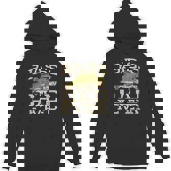 Bass Dad Ever Fishing Fish Fisherman Fathers Day Dad Hoodie - Thegiftio UK