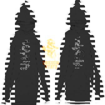 Beaver State Is Oregon State With Orange Beaver On A Bike Hoodie - Thegiftio
