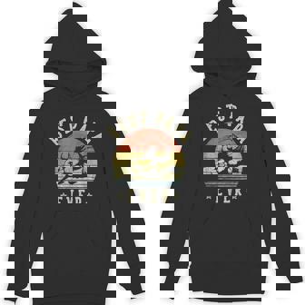 Best Papa Ever Retro Fist Bump Vintage Papa Hoodie - Thegiftio UK