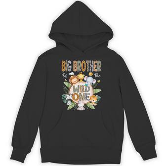 Big Brother Of The Wild One First Birthday Safari Jungle Hoodie - Thegiftio UK