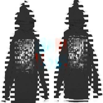 Bigfoot American Flag Sasquatch Patriotic 4Th Of July Hoodie - Thegiftio UK