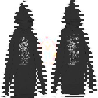Bigfoot Fireworks 4Th Of July Sasquatch American Usa Flag Hoodie - Thegiftio UK