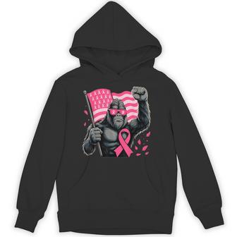 Bigfoot Pink Ribbon Breast Cancer Awareness Month Men Hoodie - Thegiftio UK