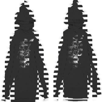 Bigfoot Playing Guitar Sasquatch Hoodie - Monsterry