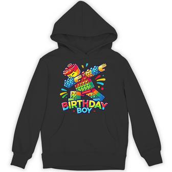 Birthday Boy Dabbing Master Builder Blocks Bricks B Day Hoodie - Thegiftio