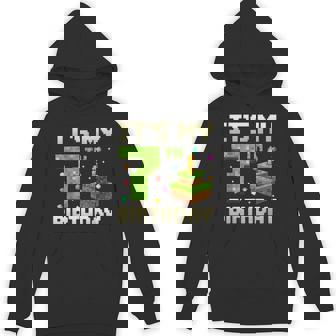 Birthday Boy It's My 7Th Birthday Game Pixel Boys Hoodie | Mazezy