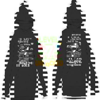 Birthday Boy Level 7 Unlocked 7Th Birthday Game Pixel Hoodie | Mazezy