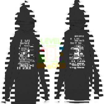 Birthday Boy Level 9 Unlocked 9Th Birthday Game Pixel Hoodie - Thegiftio