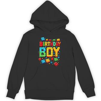 Birthday Boy Master Builder Building Blocks Bricks Hoodie - Thegiftio