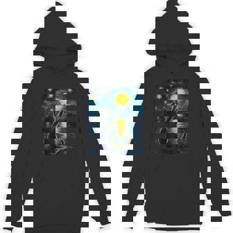 Black Cats Lover Starry Night Vincent Van Gogh Hoodie - Thegiftio