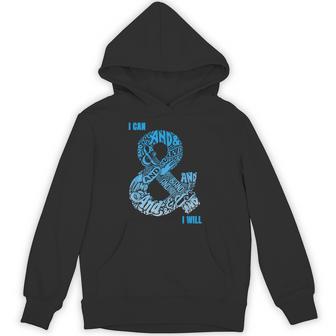 Blue Can & Will Blue Color Graphic Hoodie - Thegiftio UK