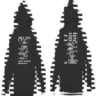Boots On The Ground Black Cowgirl Western Where Them Fans Hoodie - Thegiftio