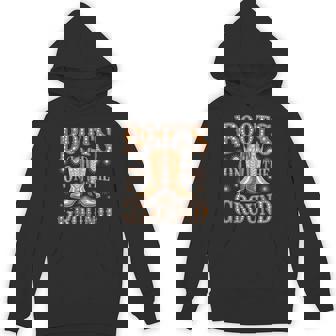 Boots On The Ground Black Cowgirl Western Where Them Fans At Hoodie | Seseable FR