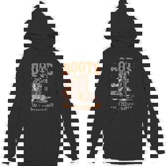 Boots On The Ground Western Cowgirl Rodeo Style Hoodie | Mazezy