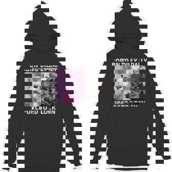 Born To Dilly Dally Forced To Lock In Cat Meme Hoodie - Thegiftio UK