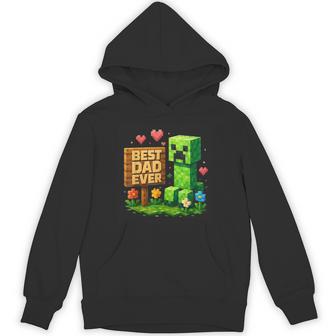 Boy Dad Best Dad Ever Father's Day Video Game Pixel Hoodie - Thegiftio UK