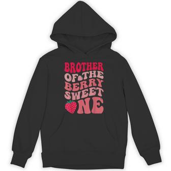 Brother Of The Berry Sweet One Strawberry First Birthday Hoodie - Thegiftio UK