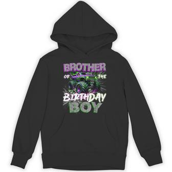 Brother Of The Birthday Monster Truck Family Matching Party Hoodie - Thegiftio UK
