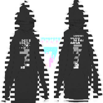 Bruh 7Th Birthday Boy Baseball Ice Cream Drip 7 Year Old Boy Hoodie - Thegiftio