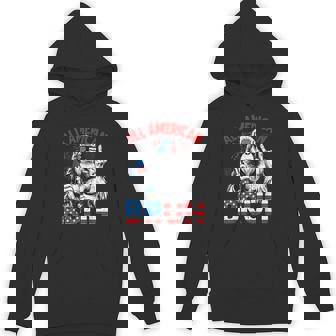 Bruh Bigfoot Merica Rock American Flag Patriotic 4Th Of July Hoodie - Monsterry