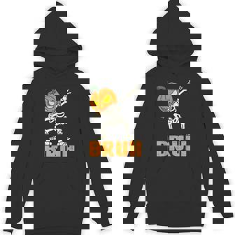 Bruh Skeleton Halloween Dabbing Boys Pumpkin Jack O Lantern Hoodie - Monsterry