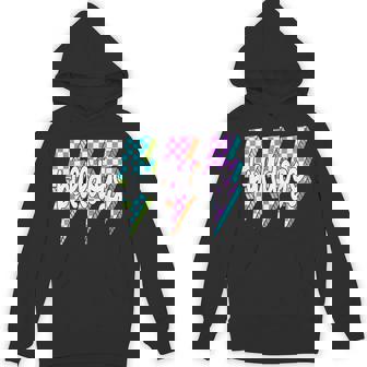 Bulldogs Checkered Mascot Back To School Team Spirit Hoodie | Mazezy