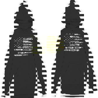 Camo American Flag Husband Daddy Protector Hero Fathers Day Hoodie - Monsterry