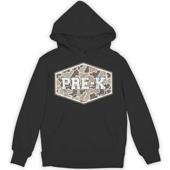 Camo Pre-K Boy Hello Pre K Students Teachers Hoodie - Thegiftio UK