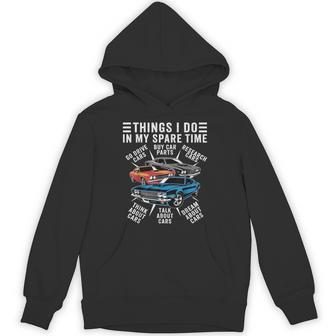 Car Enthusiast Spare Time Muscle Car Graphic Men Hoodie - Thegiftio UK