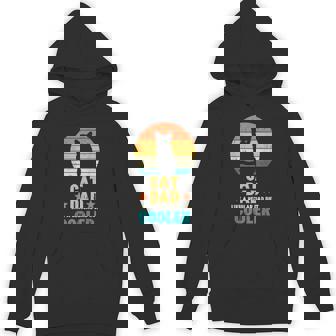 Cat Dad Regular But Cooler Retro Fathers Day Daddy Papa Men Hoodie - Monsterry