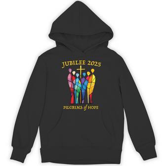 Catholic Jubilee 2025 Stained Glass Pilgrims Of Hope Hoodie - Thegiftio UK