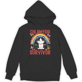 Chlamydia Survivor Inappropriate Adult Meme Cat Hoodie - Thegiftio UK