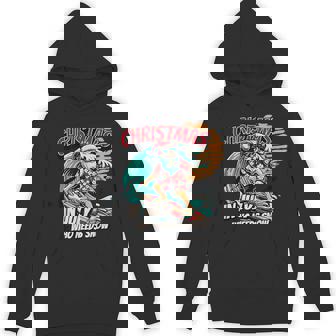 Christmas In July Santa Surfing Summer Beach Vacation Outfit Hoodie - Monsterry