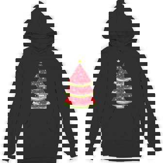 Christmas In July Tropical Holiday Watermelon Christmas Tree Hoodie - Thegiftio