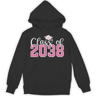 Class Of 2038 Grow With Me Kindergarten Pink Coquette Bow Hoodie - Monsterry