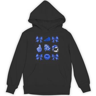 Cute Coquette Bow Game Day American Football Player Coaches Hoodie - Thegiftio UK