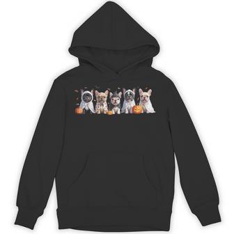 Cute French Bulldog Halloween Costume Frenchie Dog Ghost Hoodie - Thegiftio