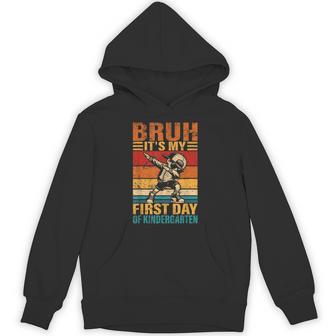 Dabbing Boy Bruh It's My First Day Of Kindergarten Hoodie - Thegiftio UK