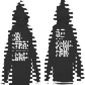 Dad Stepdad Legend Vintage Distressed Bold Stepdad Graphic Hoodie - Thegiftio