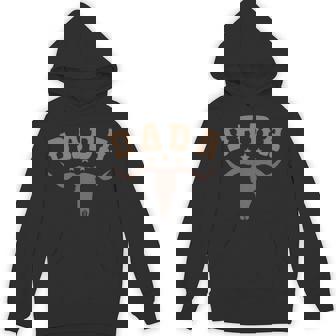 Dada Skull Highland Cow Boy Western Rodeo Family Matching Hoodie - Seseable