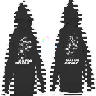 Dadacorn Unicorn Dad Papa Father's Day Daughter Hoodie - Monsterry