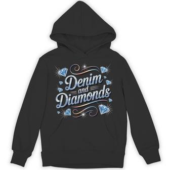 Denim And Diamonds For Ladies Denim With Diamonds Women's Hoodie - Thegiftio UK