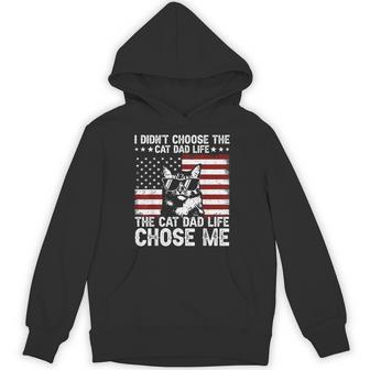 I Didn't Choose The Cat Dad Life The Cat Life Chose Me Hoodie - Thegiftio UK