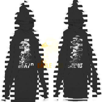 Eagle Dad And Baby Fathers Day Daddy Eagles Lovers Hoodie - Monsterry