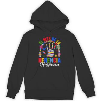 El Mes De La Herencia Hispana Hispanic Heritage Month Hand Hoodie - Thegiftio UK